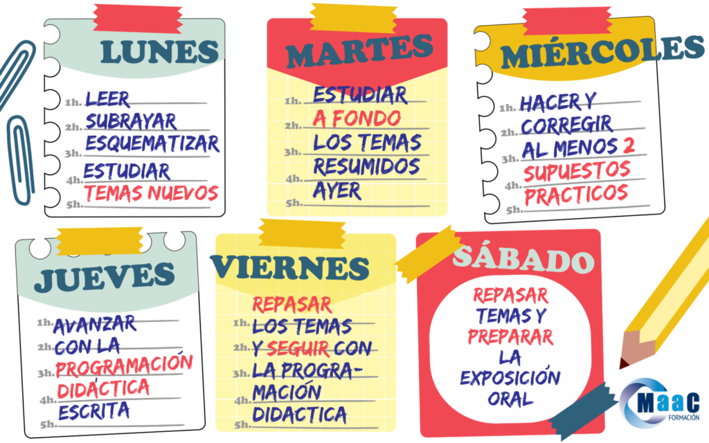 planning maac formación oposiciones